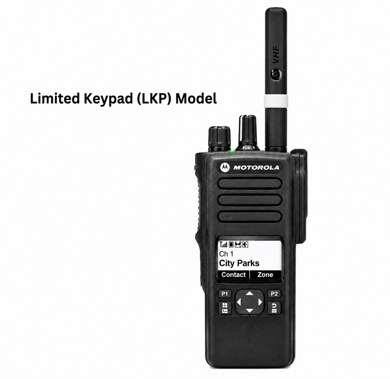 Motorola DP4600 radio angle view