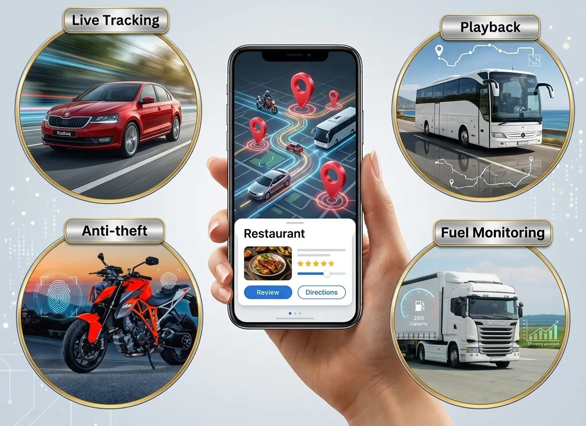 Vehicle tracking mobile dashboard