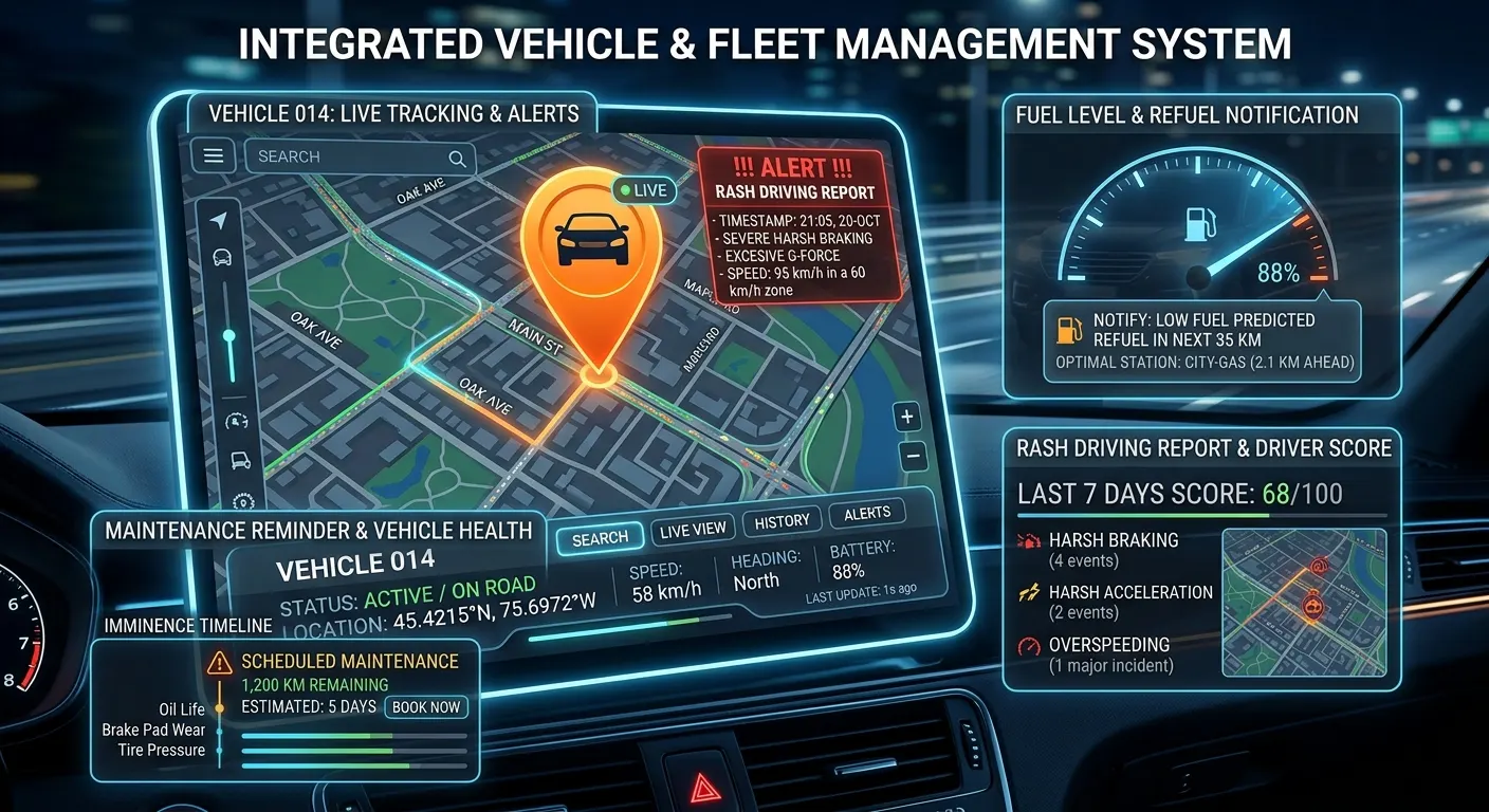Live fleet monitoring dashboard