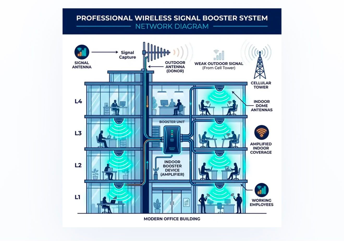 Signal booster application example