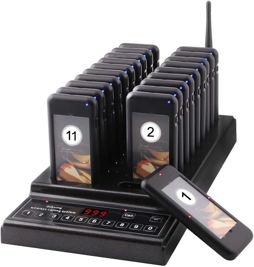 Waiter call button on restaurant table