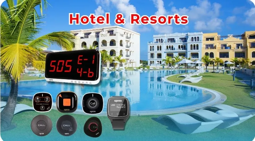 Wireless calling system for hotels and resorts
