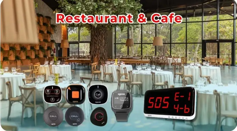 Wireless calling system for restaurants and cafés