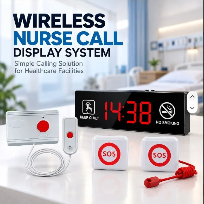 Wireless nurse call display system for hospitals
