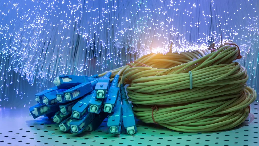 Single-mode fiber optic cable coil for Dubai network installation