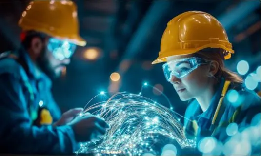 Fiber network engineer reviewing network infrastructure in Dubai