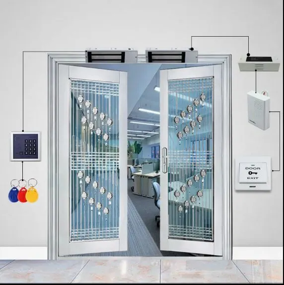 Access control panel cabinet with wiring and control units